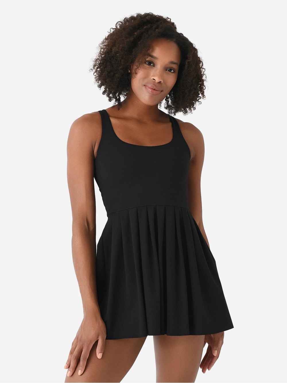 ZSupply Hot Shot Mini Black Sleeveless Pleated Mini